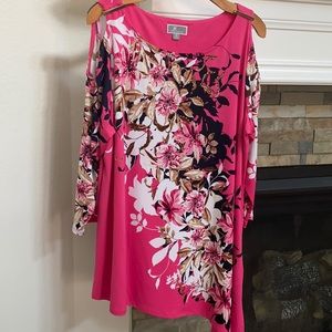 Women’s Cold Shoulder Tunic Blouse 2X